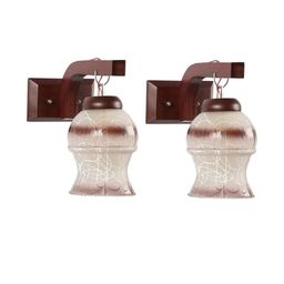 Somil Premium Designer Glass Wall / Night Lamp Elegant & Stylish Dcor Accent for Modern Interiors, color- White, Brown, Size:- 16.5 X 26.5 X 27.5 CM-image-57