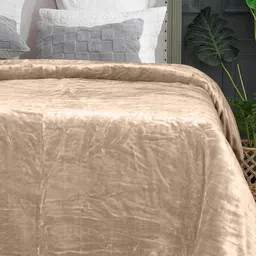 Saral Home Beige Mild Winter 350 GSM Single Bed Blanket-image-47