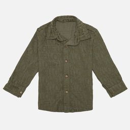 Bodycare Boys Typography Printed Cotton Shirt-picture-4