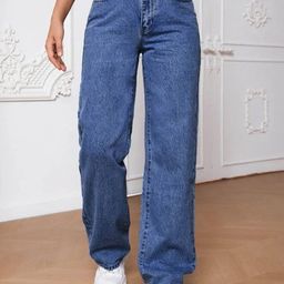 VBEAUTI Women Jean Boyfriend Fit High-Rise Stretchable Jeans-image-0