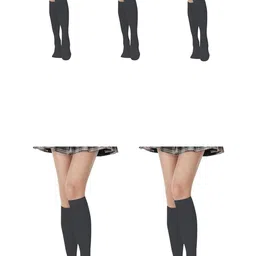 MUKHAKSH Women Charcoal Socks-picture-6