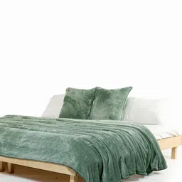Zarf Sea Green Microfiber AC Room 300 GSM Double Bed Blanket-image-27
