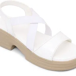 V-WALK Women Ankle Loop Regular Open Toe Flats image 4