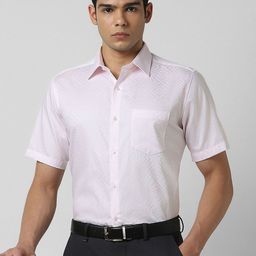 Van Heusen Textured Spread Collar Cotton Formal Shirt-image-83