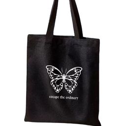 the sack co Black Cotton Tote Bag-image-98