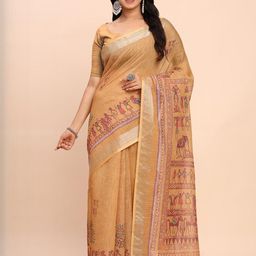 Astita Floral Linen Blend Saree-image-85