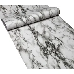 INDIAN ROYALS White & Black Printed Self Adhesive Waterproof Wallpaper-image-98