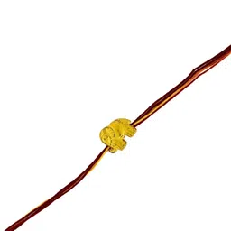Anouk Set Of 3 Elephant Rakhi With Roli Kumkum, Card & Thali image 3