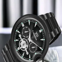 Hala Men Textured Analogue Watch 3001-Black-image-79