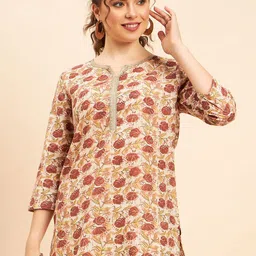 NEESH Ethnic Motifs Printed Thread Work Pure Cotton Thread Work Kurti-picture-48
