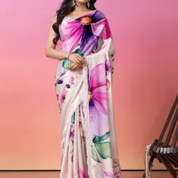 RACHNA Floral Art Silk Ready to Wear Saree-picture-50