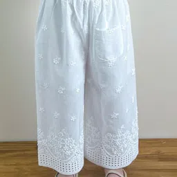 LULU & SKY Girls Floral Embroidered Wide Leg Mid-Rise Parallel Trousers-picture-44
