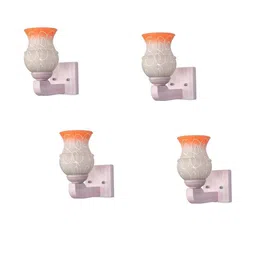 Somil Premium Designer Glass Wall / Night Lamp Elegant & Stylish Dcor Accent for Modern Interiors, color- Orange, White, Size- 19.5 X 24.5 X 22.5 CM-image-40