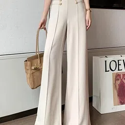 Alamode By Akanksha Women Meraki Wide Leg High Waist Pants-image-71