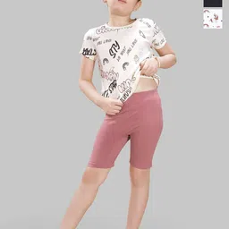 TRESNOVA Girls Pack Of 3 Printed Cycling Sports Shorts with Antimicrobial Technology-image-4