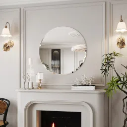 Frameless Mirror Round Mirror with Beveled Smooth Edges/Wall Mirror for Bathroom Bathroom Mirror-picture-16