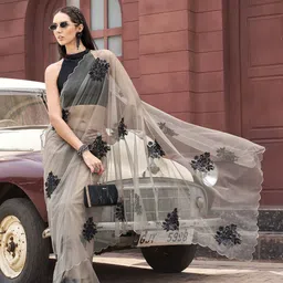Tikhi Imli Floral Emboridered Saree-picture-30