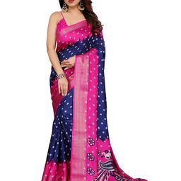 Moda Rapido Bandhani Zari Silk Blend Saree-picture-13