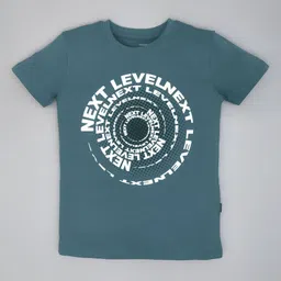 YOUMAA Boys Bio Finish Typography Printed Round Neck Pure Cotton T-shirt-image-41