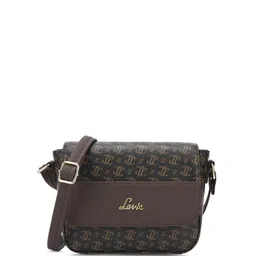 Lavie Printed Structured Sling Bag with Cut Work-44