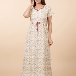 Maybell Women Floral Printed Maxi Nightdress-image-83