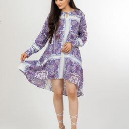 MONOMEE Paisley Printed Cotton A-Line Dress-picture-26