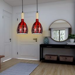 GAUVIK Maroon Aluminium Ceiling Lamp-image-25