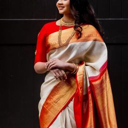Anjaneya Sarees Woven Design Zari Silk Blend Banarasi Saree-image-107