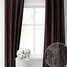 Aura Brown Set of 2 Door Curtain-91