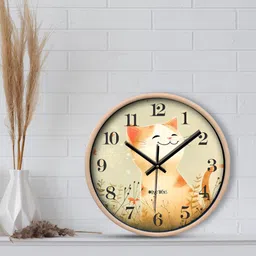 OLIVE TREE Burgundy & Black Printed Contemporary Wall Clock-image-84