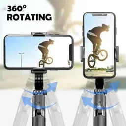 EVAAENTERPRISES GIMBAL with stick Q08for selfie 3 Axis Gimbal for Camera, Mobile image 3
