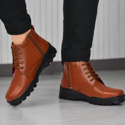 Pure Leather Police/Army/Official Officer Class/NCC/ driving/daily use Boots For Men-image-9