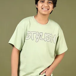 V-Mart Boys Printed Raw Edge T-shirt-image-9