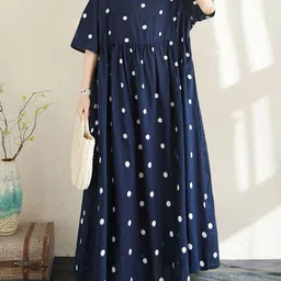 JC Mode Women Polka Dot Print Maxi Dress-image-95