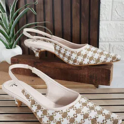 Carlton London Printed Party Kitten Sandals-35