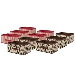 Kuber Industries Red 10 Pieces Printed Multi-Utility Organisers image 2
