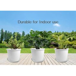 Go Hooked 10 Inch Duro Pot for Plants with Saucer Tray image 2