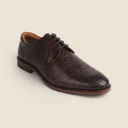 DAVINCHI Men Textured Lace-Up Formal Derby Shoes-image-31