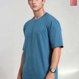 GLOWBERRY Pack Of 2 Men Organic Cotton Oversized T-shirt-image-78