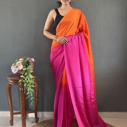 HERE&NOW Ombre Pure Georgette Ready to Wear Saree-picture-41