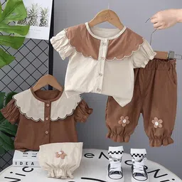 POP STREET KIDS Girls Pack Of 2 Top with Trousers-image-42