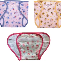 Waterproof Nappy for Unisex Baby Reusable Loop and Hook PVC NappyPK-3-image-1