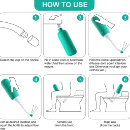 Portable bidet, Jet Spray for Toilet | Retractable, 2 angled Nozzles ND236 Manual Bidets-image-75