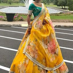 ODETTE Embroidered Semi-Stitched Lehenga & Unstitched Blouse With Dupatta-image-42