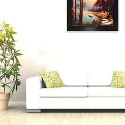 Chaque Decor Blue & Brown Religious Wooden Wall Art-image-69