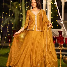 Ambraee Printed Ready to Wear Lehenga & Blouse With Dupatta-picture-38