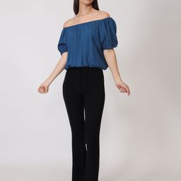 ENTELLUS Off-Shoulder Puff Sleeve Bardot Top-image-43