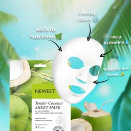 NEWEST Tender Coconut Sheet Mask For Deep Cleansing - 30 ml image 2
