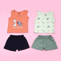 V-Mart Infant Pack Of 2 Animal Printed T-shirt with Shorts-picture-45