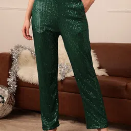 BAESD Women Embellished Non Iron Mid-Rise Regular Fit Trousers-image-89